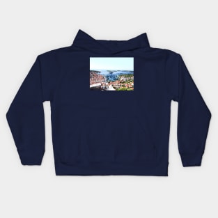 Hvar island from up high Kids Hoodie